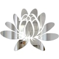 Miniatyrbillede 1 af 5: 1 stk. Lotus vægklistermærke akryl spejl blomst skræl og klæb væg