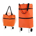 Miniatyrbillede 1 af 5: Sammenklappelig Trolley Taske Foldbar Indkøbspose med Hjul Foldbar
