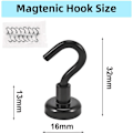 Miniatyrbillede 3 af 5: 10 stk. Neodym magnetiske kroge, 16mm stærke magnetiske kroge, super