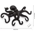 Miniatyrbilde 3 av 5: 6 armer - Svart blekksprut veggkrok, designer vegg kleskrok, rustikk