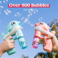 Miniatyrbild 2 av 5: 2 Bubble Gun Whale Automatisk Bubbelmaskin Barn Fest Present Leksaker