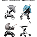 Miniatyrbild 4 av 5: 1-pack barnvagnskrokar, hjärtformade krokar, kardborrstängning, för Di