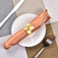 Miniatyrbillede 3 af 5: 8 stk. Guld Servietringe Metal Servietringe til Bryllup Middag Hvile