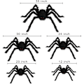Miniatyrbilde 5 av 5: Halloween edderkopp dekorasjoner, 5 pakke gigantiske hårete edderkopp store Rea