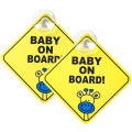 Miniatyrbilde 1 av 4: 2 stk Baby on Board bilmerke, magnetisk reflekterende bilsikkerhetsvarsel