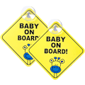 Miniatyrbillede 1 af 4: 2 stk. Baby on Board bilskilt, magnetisk reflekterende bilskilte