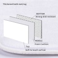 Miniatyrbilde 3 av 3: Ny sklisikker badematte, 3-delt badematte sett kontur baderom teppe toalettmatte WC (A)