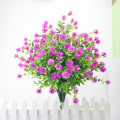 Miniatyrbillede 4 af 5: 4-pak kunstige blomster falske udendørs UV-resistente buksbomplante