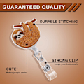 Miniatyrbillede 3 af 5: 3 stk. Dovendyr Badge Reel Sød Filt Badge Reel Holder Tilbagekaldelig