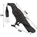 Miniatyrbilde 3 av 5: (Svart) Raven Bordlampe, Realistisk Harpiks Stående Skrivebordslampe, LED