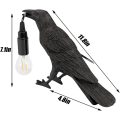 Pikkukuva 3 / 5: (Musta) Raven pöytälamppu, realistinen hartsista valmistettu pöytälamppu, LED
