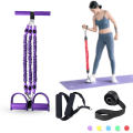 Miniatyrbild 1 av 2: Multifunktionell pedal elastisk dragrep stapelbar motståndsband kit för tung styrketräningsträning fitness （3 rör）