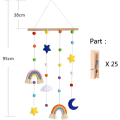 Miniatyrbild 5 av 5: Baby Crib Mobile Wood Mobile Bed Bell Wind Chimes Decorations Bab