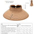 Miniatyrbillede 2 af 5: Visir Straw Beach Sun Hat Bred skygge til kvinder UPF 50+ Summer Prot