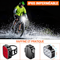 Miniatyrbillede 4 af 5: Cykellygte, cykelfor- og baglygter, IP65 vandtæt USB-opladning