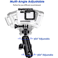 Miniatyrbild 2 av 5: GoPro-kamera cykel/motorcykelhållare, universell 360 graders session