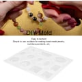 Miniatyrbillede 2 af 3: Epoxyform Siliciumform DIY Håndlavet Epoxy Halskæde Smykke Vedhæng Form Nøglering Dekoration