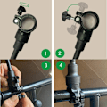 Miniatyrbillede 5 af 5: Cykel Spejle, Elektrisk Scooter Spejl, 360° Rotation, Styr M