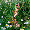 Miniatyrbild 3 av 3: Skogs gudinna staty harts prydnader trädgård hantverk prydnader grön man staty träd gud prydnader