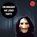 Miniatyrbillede 4 af 5: JIGSAW SAVMASK MED SYNTHETISK HÅR - Perfekt til karneval og Halloween