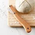 Miniatyrbilde 3 av 5: Tretøys kniv i tre med rustfritt stål skrape brødkniv