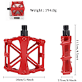 Miniatyrbillede 2 af 5: Aluminiumlegering MTB cykelpedal, holdbar skridsikker 9/16 tommer MTB cykel
