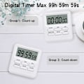 Miniatyrbillede 5 af 5: Digitalt ur med 3 i 1 ur/vækkeur-funktion, magnetisk køkkenur