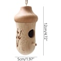 Pikkukuva 5 / 5: Puinen kolibri ulkoilmaan ripustettava, kolibrin pesä Wren Swallow