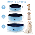 Miniatyrbillede 3 af 5: Hundepool Kæledyrspool Gave Lim PVC+MDF Sammenklappelig Bad 80*30cm