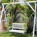 Miniatyrbillede 4 af 5: 4 stk. 2,5 m kunstig solsikkeguirlande kunstige blomsterguirlander