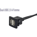 Pikkukuva 2 / 5: USB-paneeli upotettava kaapeli, USB 2.0 -jatkopaneeli upotettava