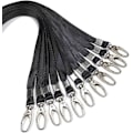 Miniatyrbillede 1 af 5: 50 stk. Lanyard Sort Lanyard til Id-badges Nylon Lanyard Bulk Cl