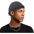 Miniatyrbilde 2 av 5: Herre Durag Turban - Mørkegrå Wrap Turban - Dreadlock Turban - M