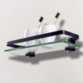 Miniatyrbillede 3 af 5: Transparent glas badeværelseshylde, badeværelseshylde, badeværelse S