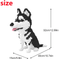 Miniatyrbilde 2 av 5: Hund Mikro Byggeklosser Dyr Mini Byggeleke Klosser Kjæledyr Katt
