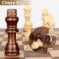 Miniatyrbild 2 av 4: 1 st schackset, 3 i 1 trä schack dam backgammon, hopfällbar