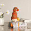 Miniatyrbilde 1 av 3: Høst Thanksgiving, Gresskar Solsikke Ansiktsløs Dukke Dverg Ornamenter, Håndlaget Rustikk Plysj Elf Dukke Gresskar Ornament (A)