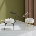 Miniatyrbillede 4 af 4: Nordisk Hjorte Askebæger Metal Hjemmekontor Skrivebord Indretning Ornamenter, Guld,