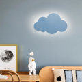 Miniatyrbillede 3 af 3: Moderne indendørs væglampe i skyform lavet af akryl med integrerede LED-pærer varm blå farve 24W (stor)