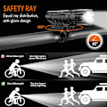 Miniatyrbillede 2 af 4: Cykellygte Cykel Forlygte LED Cykellampe, Genopladelig Foran en