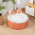 Miniatyrbillede 1 af 2: Dyrekurv, blød katteseng, rund hundekurv, plys seng størrelse 45cm, kæledyrsseng til at sove og hvile i vinter (orange)