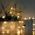 Miniatyrbillede 3 af 3: LED frostede stjernelyskæder, batteridrevet, bruges til fester, haver, jul, halloween, bryllupper, lysdekorationer osv., 2M 20 lys