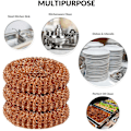 Miniatyrbild 2 av 3: 12-pack kopparbelagda skursvampar – Skrubbsvamp för disk, kastruller och stekpannor
