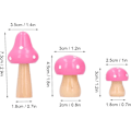 Miniatyrbillede 2 af 3: Søde svampehåndværk Innovative træpynt Dekorer soveværelse Studie Kontor Cafe 3stk/sæt (Pink)