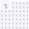 Miniatyrbild 1 av 5: 50-pack transparenta, självhäftande krokar