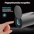 Miniatyrbillede 3 af 5: Cykellås, Smart Digitalt Fingeraftryk, 1,5m Nøglefri Rustfrit Stål