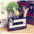 Miniatyrbillede 5 af 5: Retro kassettedispenser til skrivebord, blyantholder, penbeholder,