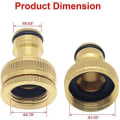 Miniatyrbilde 4 av 5: Universal baderomskran til hageslange adapter, 1/2 tommer og 3/4 tommer