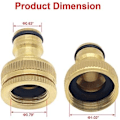 Miniatyrbillede 4 af 5: Universal hanehane til haveslange adapter, 1/2\" og 3/4\" 2 i 1