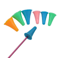 Miniatyrbild 5 av 5: 30 färgade stickspetsskydd 2 storlekar stickproppar för